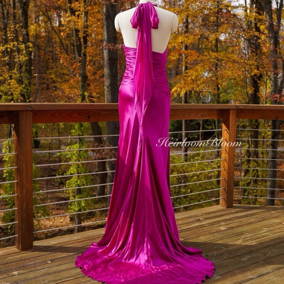 fuchsia pink bridesmaid dress Plus Size (2XL to 4XL)